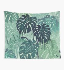 Monstera Melt (in Green) Wall Tapestry