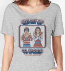 Camiseta ancha para mujer Di no a los deportes