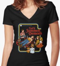 Camiseta entallada de cuello en V Vamos a invocar demonios