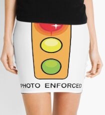 Stop on Red sign Mini Skirt