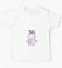 Eat Healthy Lose Weight - Advice from Hippo the Doctor Kids Tee
