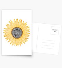 Golden Mandala Sunflower Postcards