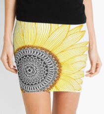 Goldene Mandala-Sonnenblume Minirock