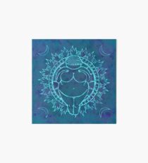 Venus of Willendorf Blue Mandala Art Board