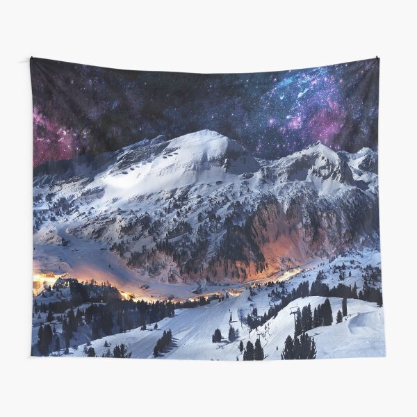 Mountain Calm in space view Tapestry