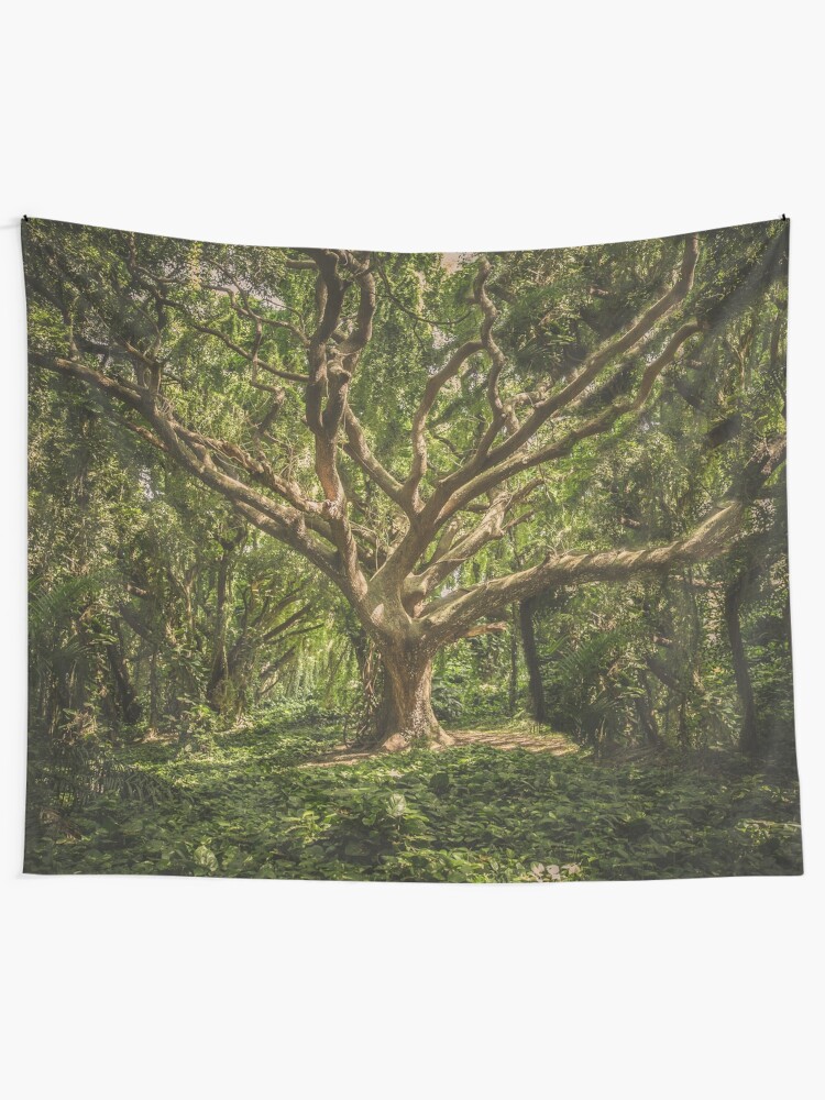 Alternate view of Spirits inside the wood Tapestry