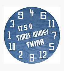 Timey Wimey Clock Photographic Print