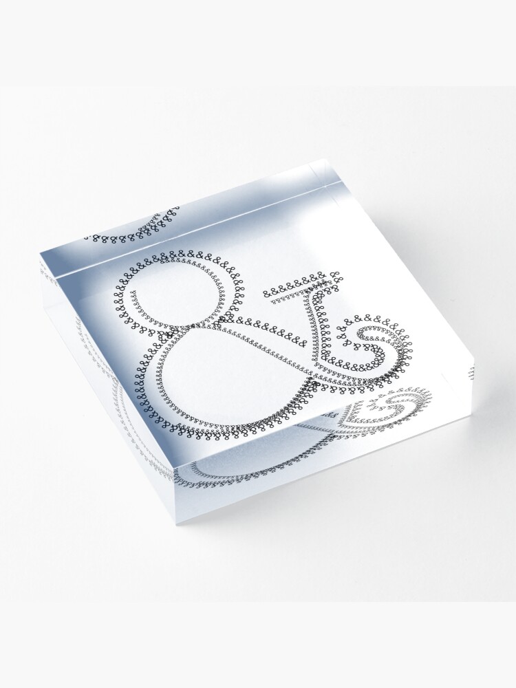 Alternate view of Ampersand 005 & Acrylic Block
