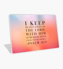 Psalm 16: 8 Bibel Zitat Laptop Skin