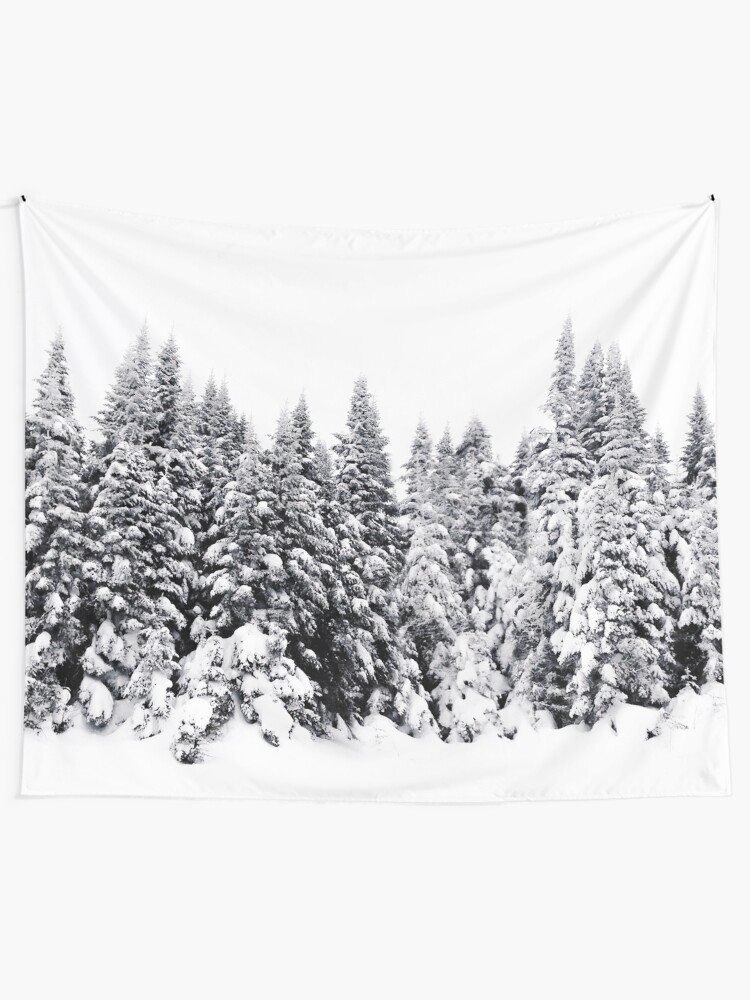 Alternate view of Snow Day Has Come Tapestry