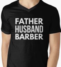 Father Husband Barber Men's V-Neck T-Shirt