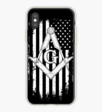 Freimaurer-amerikanische Flagge Square und Kompass - Freimaurer iPhone-Hülle & Cover