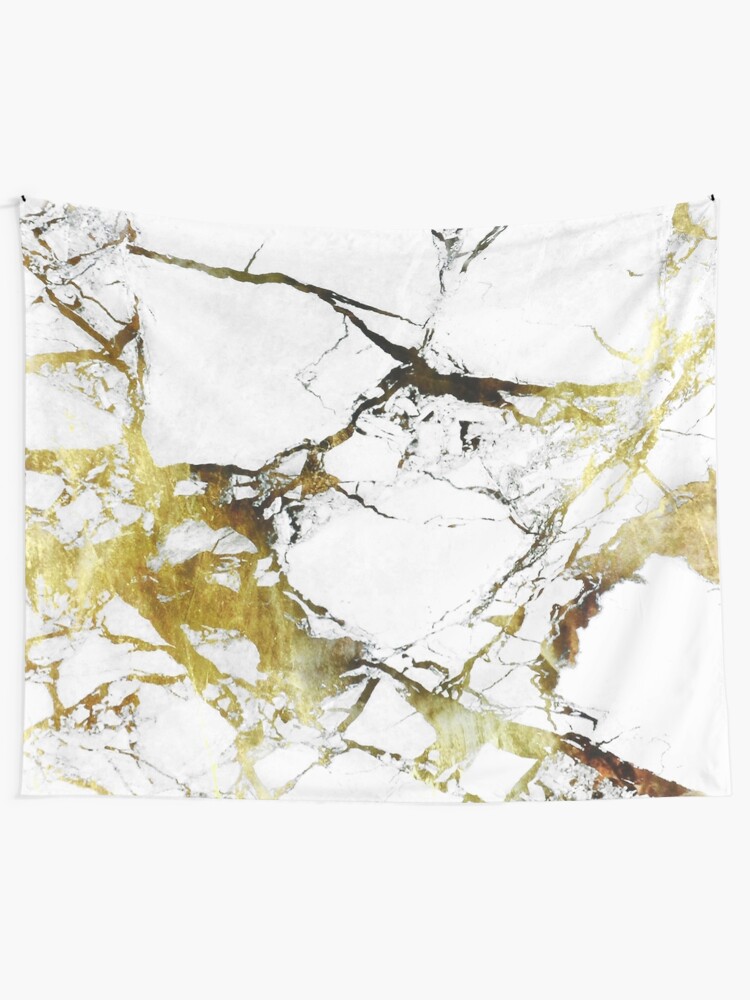 Alternate view of Gold-White Marble Impress Tapestry