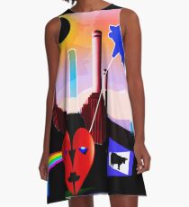 PINK FLOYD ECLIPSED BATTERSEA A-Line Dress