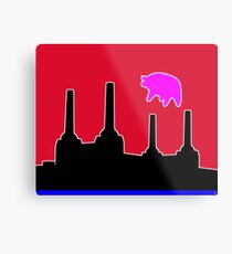 PINK FLOYD FLYING PIG OVER BATTERSEA Metal Print