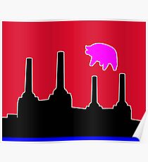 PINK FLOYD FLYING PIG OVER BATTERSEA Poster