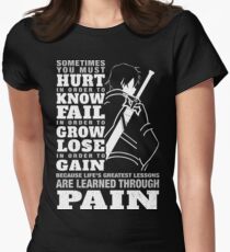 SAO - are learned through pain Women's Fitted T-Shirt