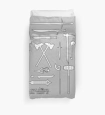 The Weapons of the Company - Black and White Duvet Cover