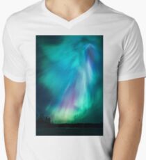 Schöne Nordlichter T-Shirt mit V-Ausschnitt