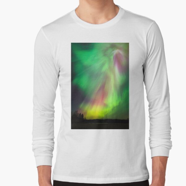 Big beautiful multicolored northern lights Long Sleeve T-Shirt