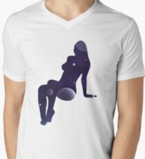 Woman Silhouette Men's V-Neck T-Shirt
