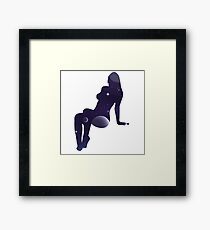 Woman Silhouette Framed Print