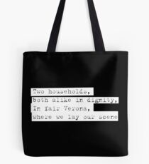 Verona - Romeo & Juliet - Shakespeare Tote Bag