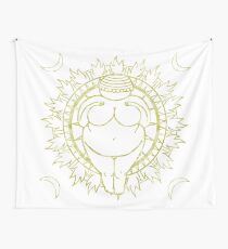 Venus of Willendorf Gold Mandala Wall Tapestry