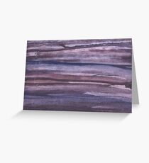 Violet brown streaked watercolor illustration Greeting Card