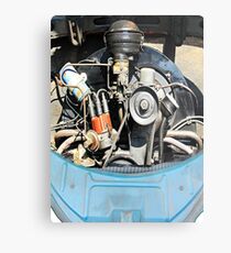 1960 VW Beetle Engine as Art Metal Print