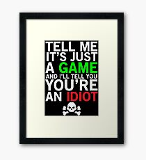 Funny Hilarious Video Gamer Gift T-shirt Framed Print