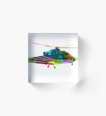 Colorful Helicopter Acrylic Block