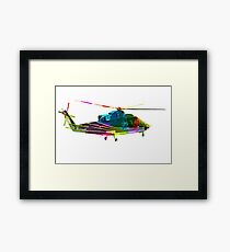 Colorful Helicopter Framed Print