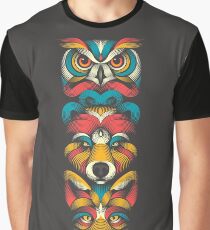 Forest Animals Totem Graphic T-Shirt