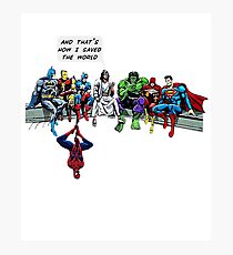 That's How I Saved The World Jesus Superheros Christian T-Shirt Photographic Print