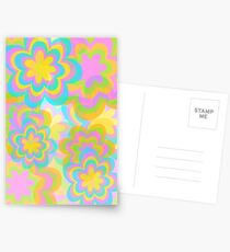 Rainbow flower dimension Postcards