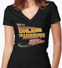 That's It Back To Winnipeg Women's Fitted V-Neck T-Shirt