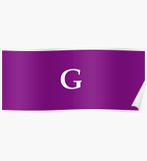 Letter G purple Poster