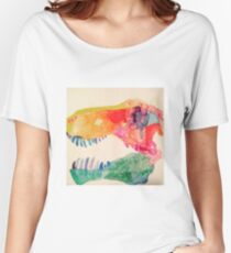 Water Color Rex Skull Women's Relaxed Fit T-Shirt