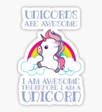'Awesome Unicorn' Funny Unicorn Gift Sticker