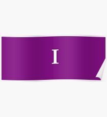 Letter i purple Poster