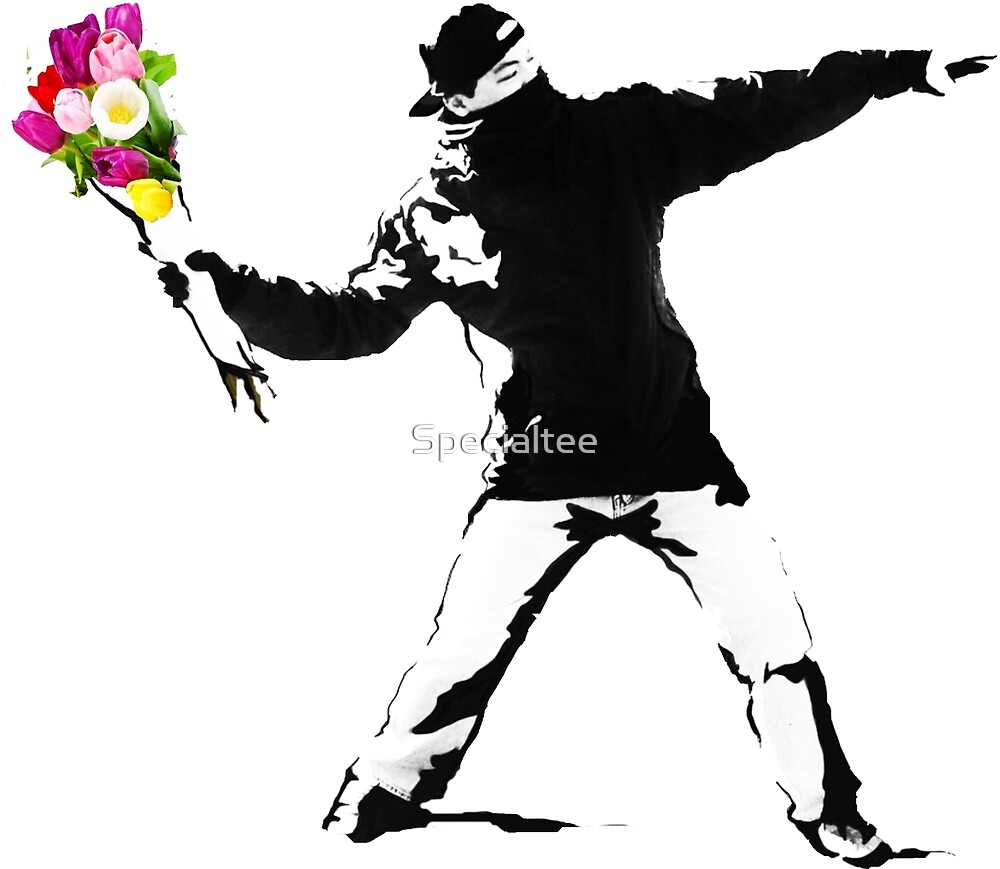 Banksy - Banksy, Lanciatore Di Fiori Del PIL, Ratto Del PIL E Crisi Del Pil Come Al Solito 2019 - Foto 5
