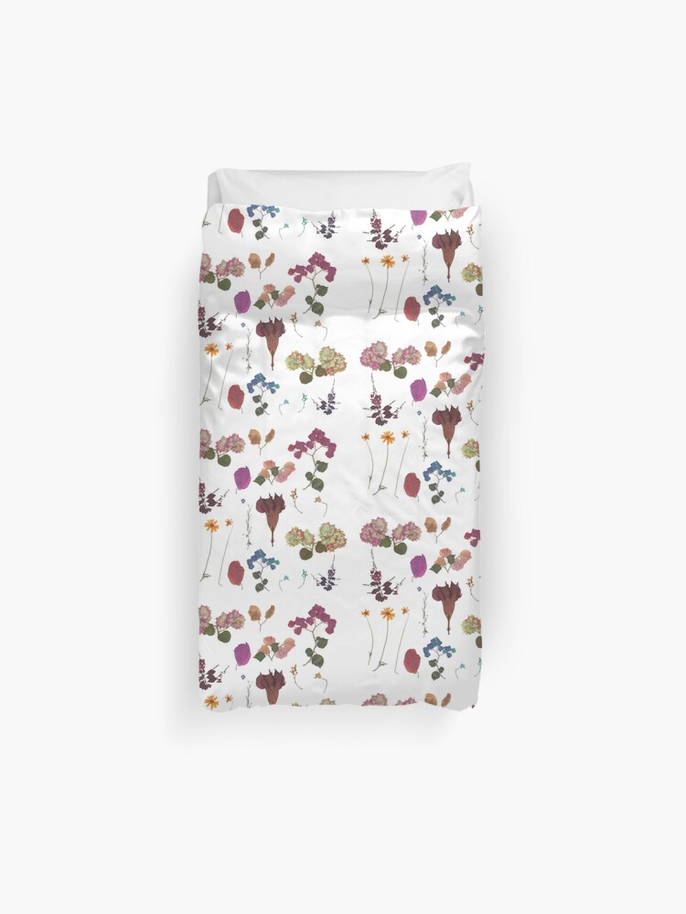 A Botanist S Journal Pressed Flowers 1 Duvet Cover By