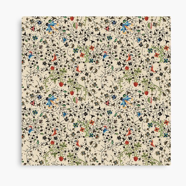 Medieval floral pattern – State Library Victoria Canvas Print