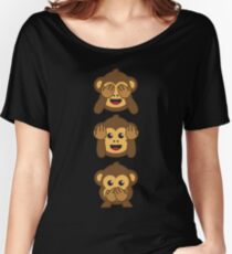 Three Wise Monkeys Shirt | Hear no evil, See no evil, Speak no evil Women's Relaxed Fit T-Shirt