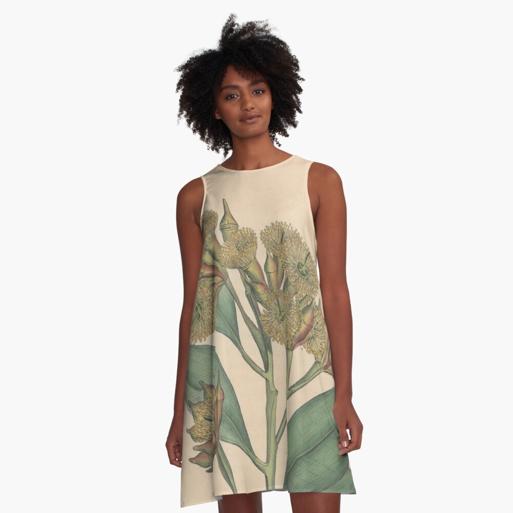 Botanical illustration: Eucalyptus robusta – State Library Victoria A-Line Dress