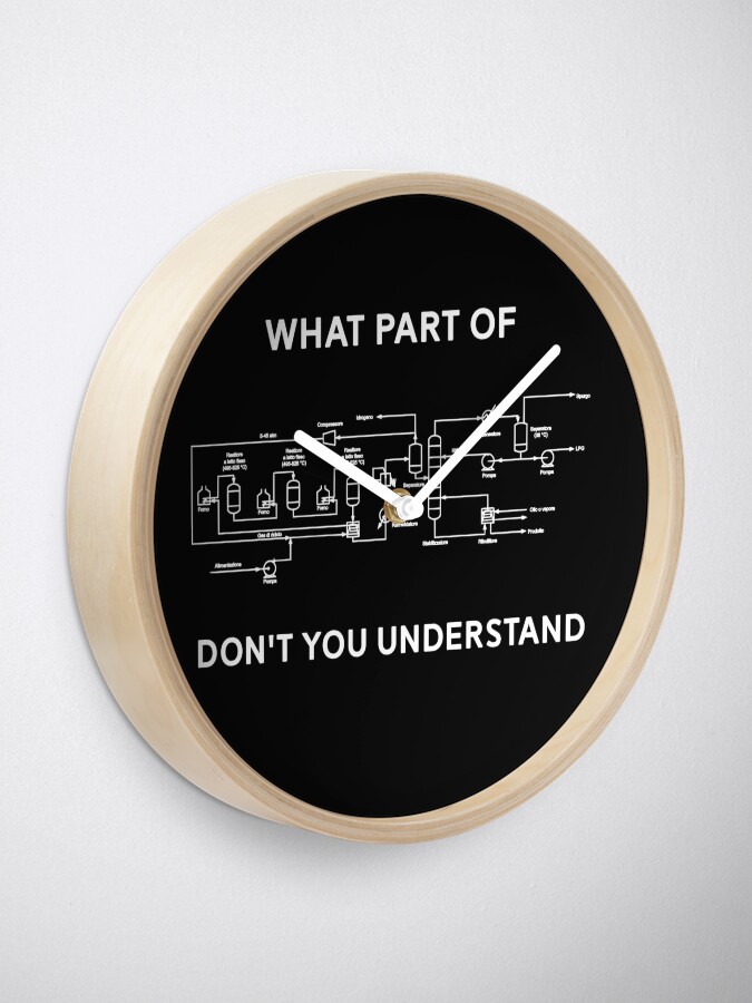 Alternate view of Funny Chemical Engineering T Shirt Clock