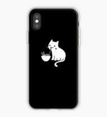 Cute Cat Eating Ramen iPhone Case