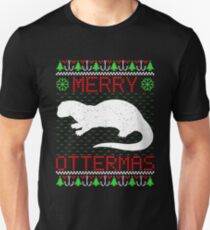 Merry Ottermas Ugly Christmas Sweater For Otter Lovers Unisex T-Shirt