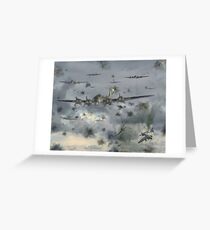 Boeing B-17 Flying Fortress in Heavy Flak Greeting Card